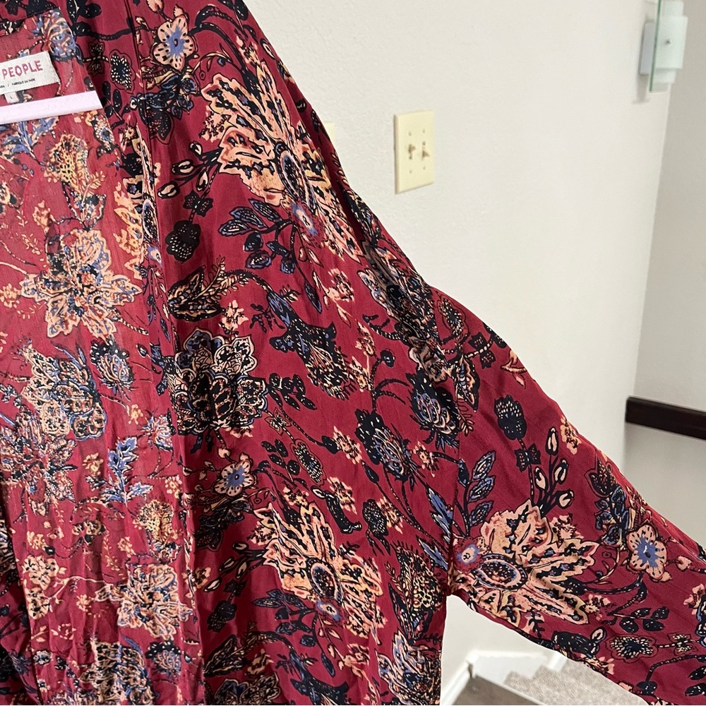Free People / Play It Cool Kimono in Brown Combo - Picture 5 of 7
